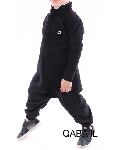 Polo Enfant Noir - Qaba'il
