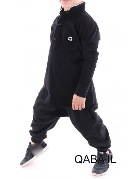 Polo Enfant Noir - Qaba'il