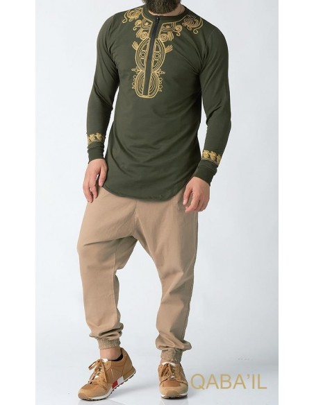 Sweat Etniz Africain Kaki - Qaba'il