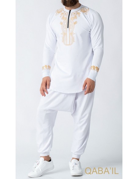 Sweat Etniz Africain Blanc - Qaba'il