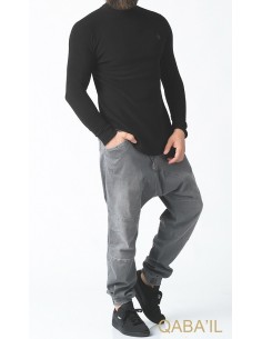 Pull Col Montant Noir -...