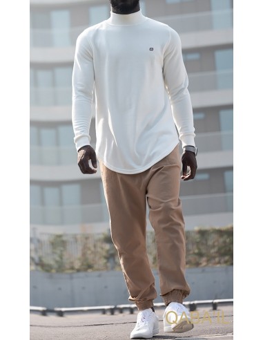 Pull Col Montant Ecru - Qaba'il