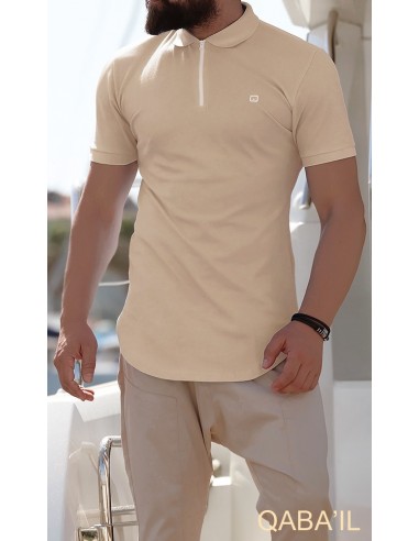 Polo Zip Beige-Qaba'il