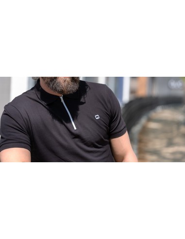 Polo Zip Noir-Qaba'il