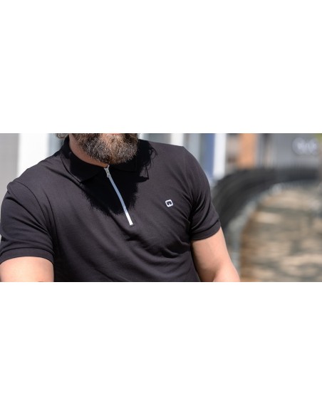Polo Zip Noir-Qaba'il