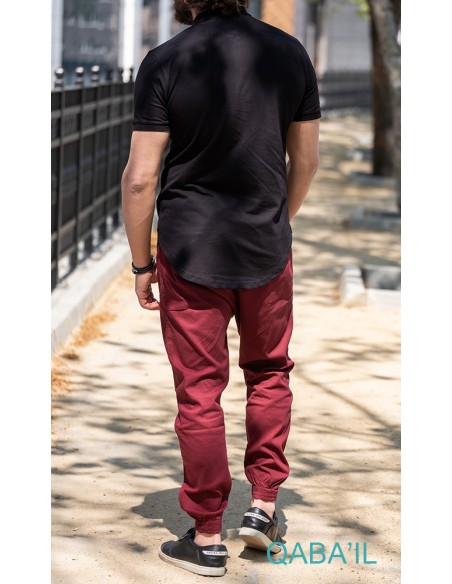 Polo Zip Noir-Qaba'il