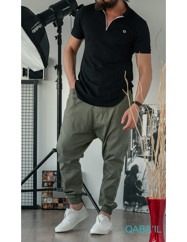 Polo Zip Noir-Qaba'il