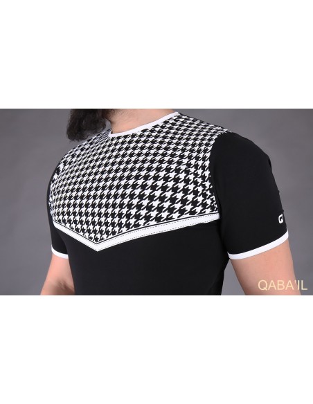 TEE SHIRT keffieh Noir-Qaba'il