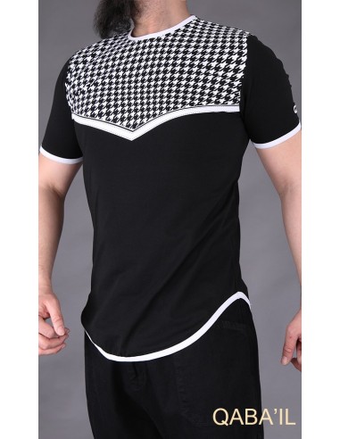 TEE SHIRT keffieh Noir-Qaba'il