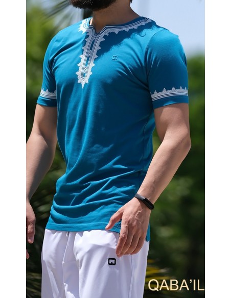 tee shirt etniz bleu- Qaba'il