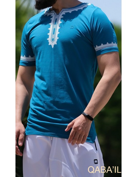 tee shirt etniz bleu- Qaba'il