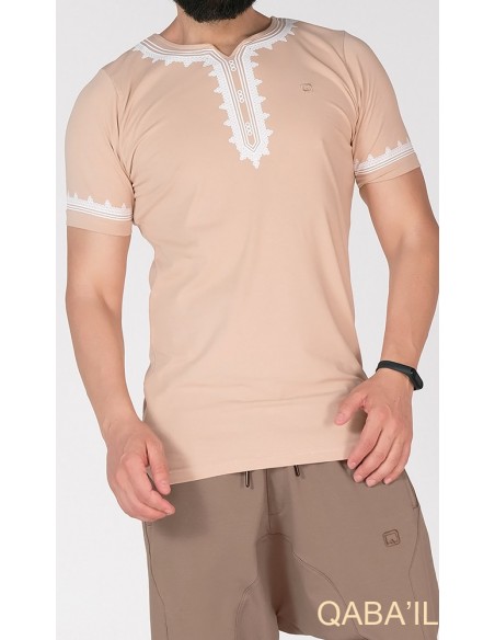 tee shirt etniz beige-qaba'il