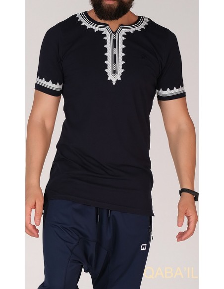 tee shirt etniz noir-qaba'il