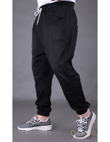 sarouel jeans stretch noir -qaba'il