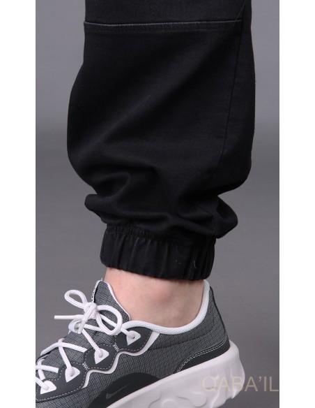 sarouel jeans stretch noir -qaba'il