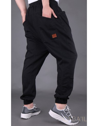 sarouel jeans stretch noir -qaba'il