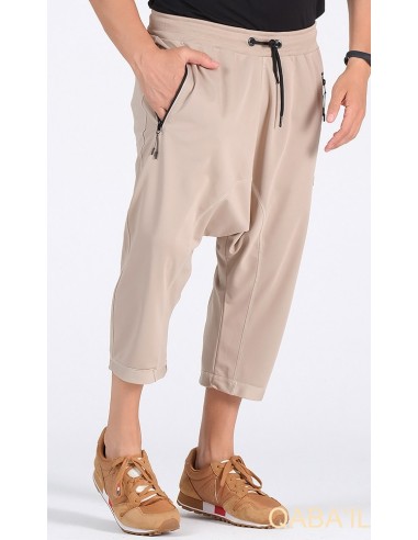 sarouel  pantacourt léger beige-qaba'il
