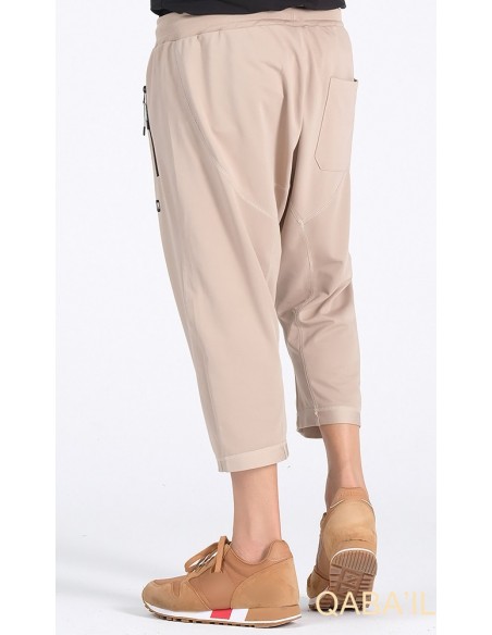 sarouel  pantacourt léger beige-qaba'il