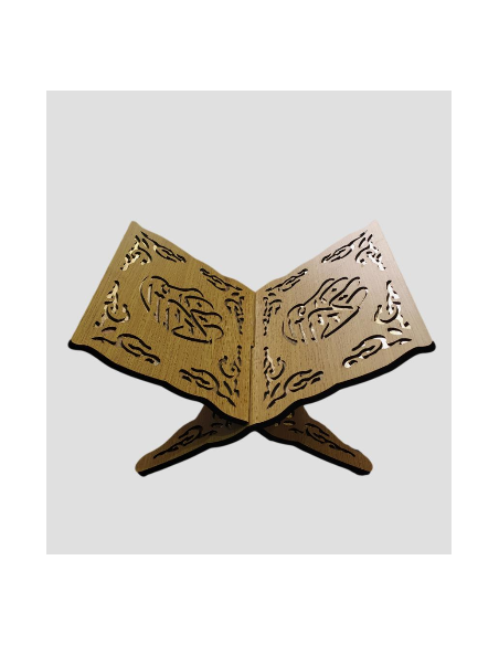 Porte coran en bois sculpté beige