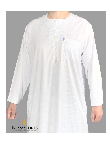 Qamis Ikaf Blanc