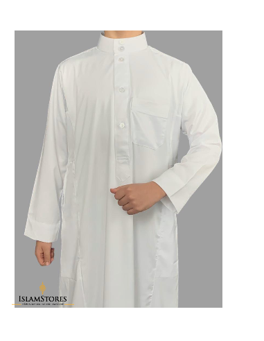 qamis saoudien enfant blanc satiné...