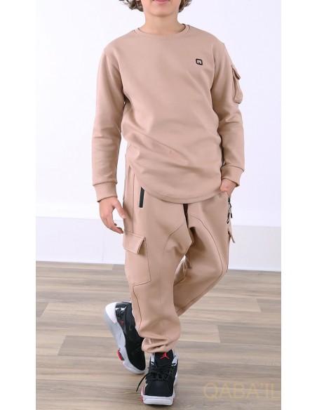 Ensemble Sniper enfant beige - qaba'il