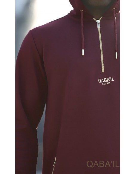 Qamis Court Hood Basic Bordeaux - Qaba'il