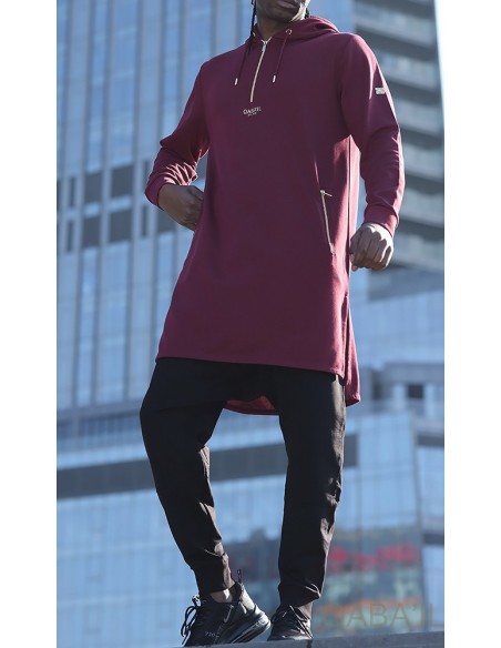 Qamis Court Hood Basic Bordeaux - Qaba'il