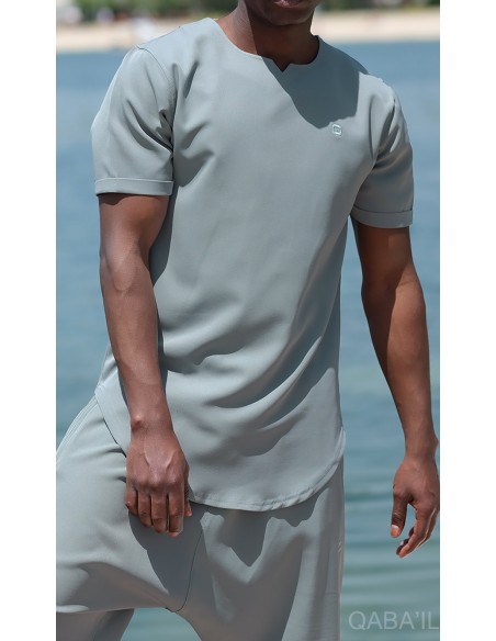 Tee-Shirt Leger Azur Vert Amande