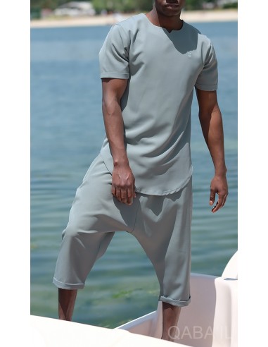 Tee-Shirt Leger Azur Vert Amande