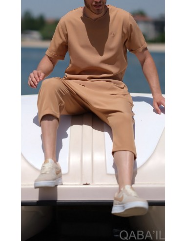 Tee-Shirt Leger Azur Camel-Qaba'il
