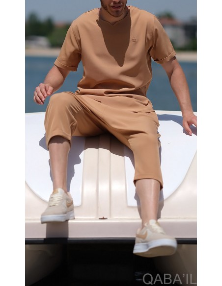 Tee-Shirt Leger Azur Camel-Qaba'il