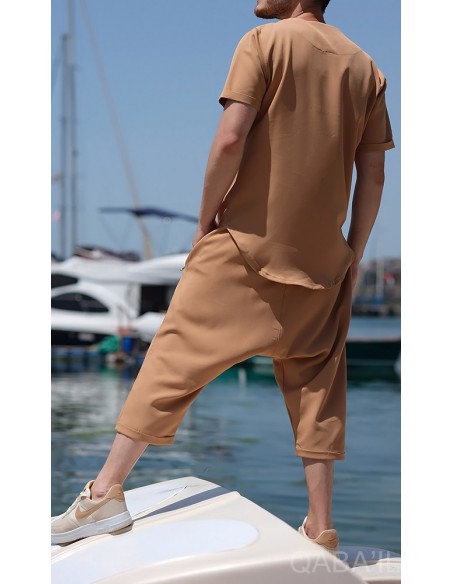 Tee-Shirt Leger Azur Camel-Qaba'il