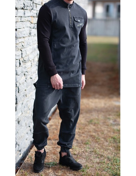 Haut Bi-Matière K2 Noir - Qaba'il