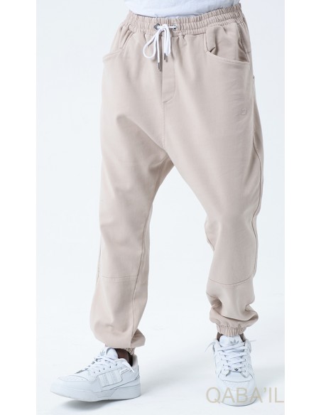 Sarouel Pants Coton Stretch Beige - Qaba'il