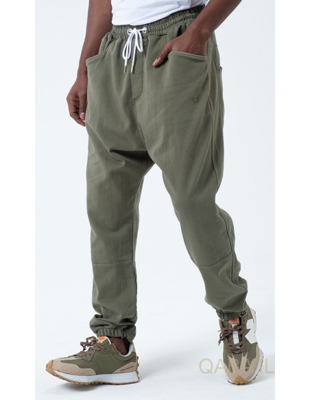 Sarouel Pants Coton Stretch Kaki Clair - Qaba'il