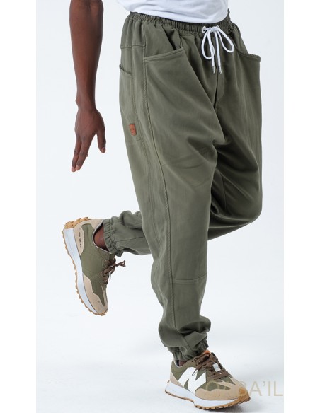 Sarouel Pants Coton Stretch Kaki Clair - Qaba'il