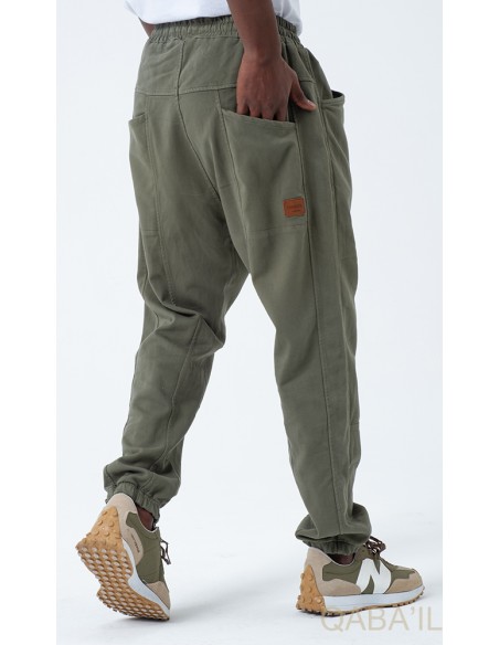 Sarouel Pants Coton Stretch Kaki Clair - Qaba'il