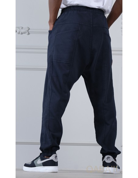 Sarouel Pants Coton Stretch Bleu - Qaba'il