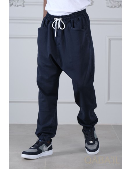 Sarouel Pants Coton Stretch Bleu - Qaba'il