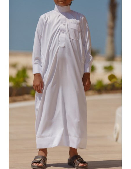 Qamis Saoudien Enfant Blanc - Emirats Collection