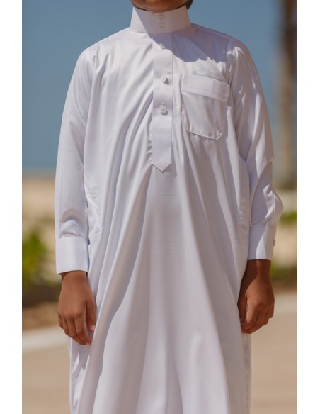 Qamis Saoudien Enfant Blanc - Emirats Collection