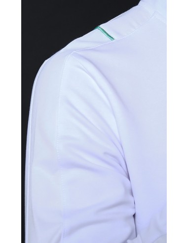 Qamis Subtil Blanc Avec Broderie Vert...