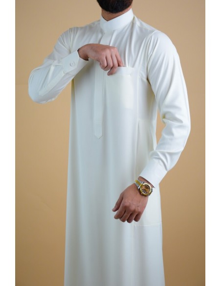 Qamis Mastour Ecru - QM 2030