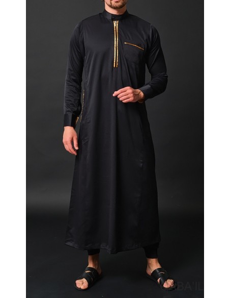 Qamis Amir Noir - Qaba'il