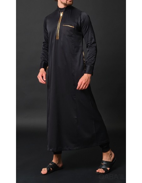 Qamis Amir Noir - Qaba'il