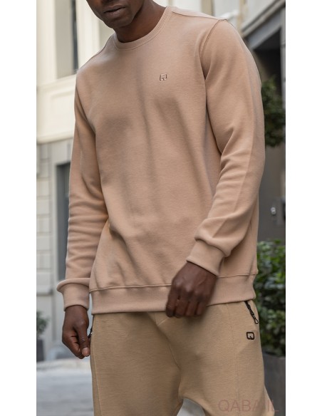 Pull Col Rond Camel Qaba'il