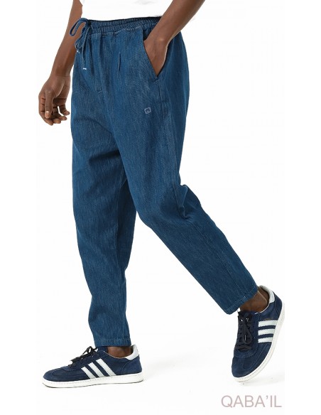 Sarouel Jean Urbain Klassik bleu foncé Qaba'il