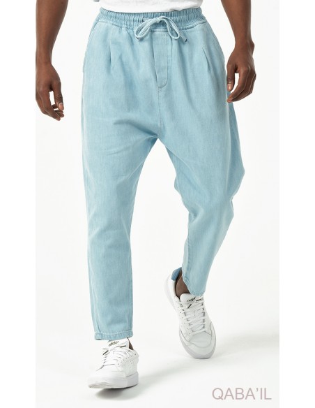 Sarouel Jean Urbain Klassik Bleu Clair Qaba'il