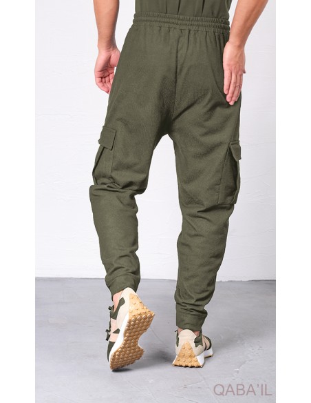 Sarouel Cargo Flex Kaki Qaba'il